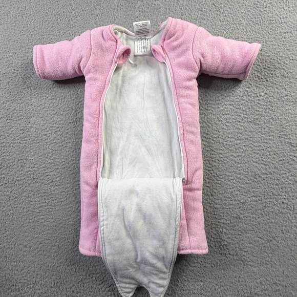 Baby Merlin's Magic Sleepsuit Pink Fleece Baby Infant Size Small 3-6 Months CUTE - Picture 5 of 10